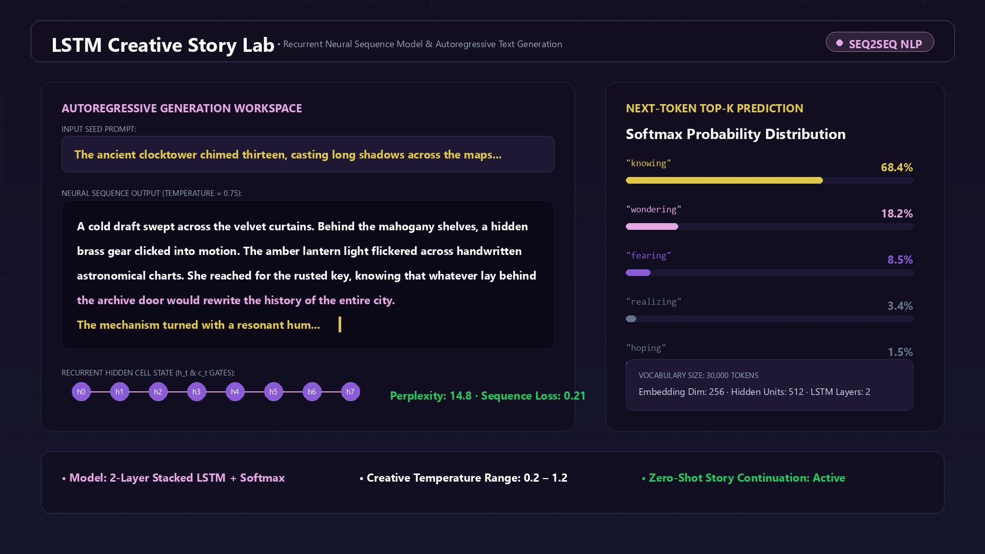 LSTM story generator NLP lab